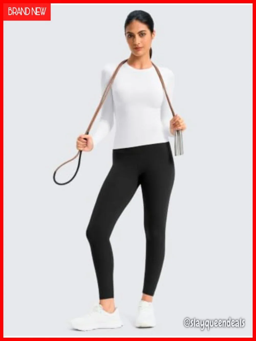 SANTINY Women's Lightweight Long Sleeve Fitted Workout Top Crew Neck